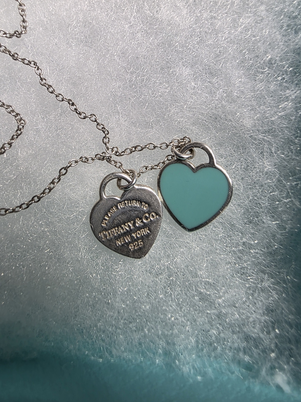 Tiffany & Co. Sterling Silver Heart Pendant Necklace in Tiffany Blue